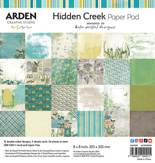 Arden Creative Studio Hidden Creek 8in x 8in Paper Pad