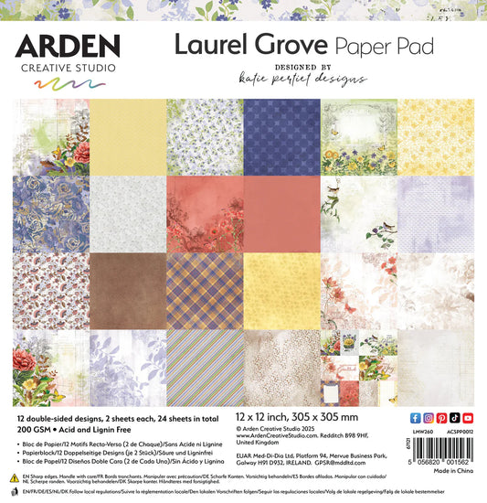 Arden Creative Studio - Laurel Grove 12 in x 12 in Paper Pad