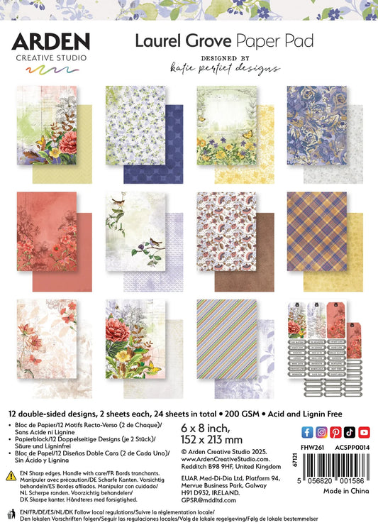 Arden Creative Studio - Laurel Grove 6 in x 8 in Paper Pad
