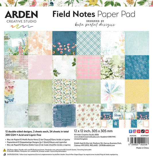 Arden Creative Studio - 12 x 12 Paper Pad - Field Notes