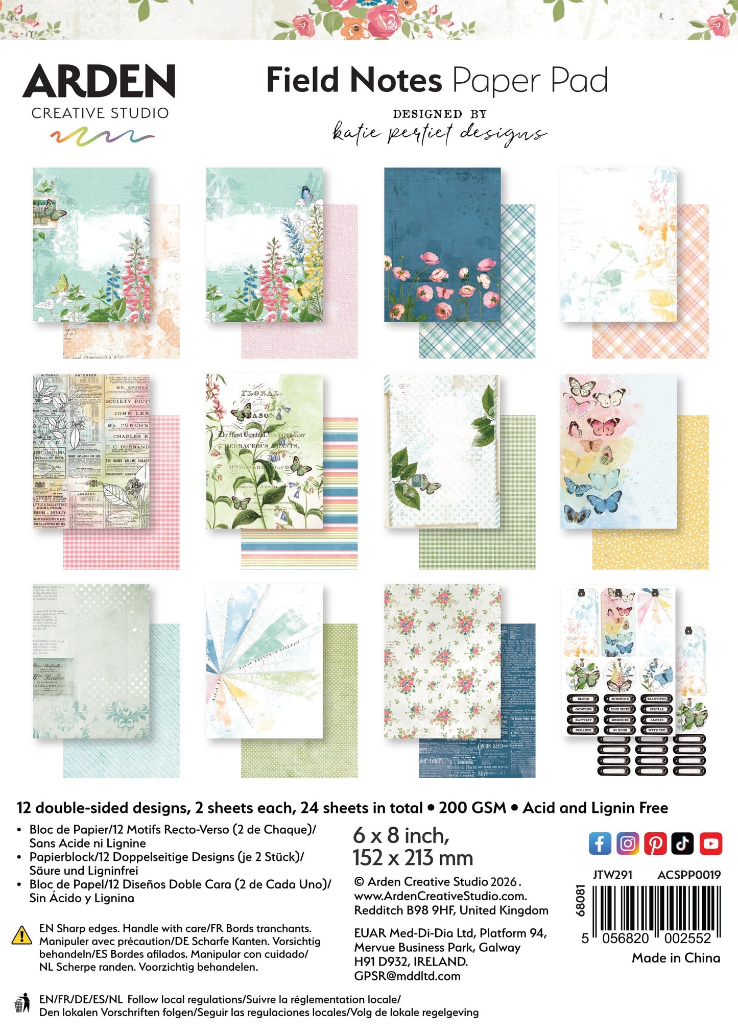 Arden Creative Studio - 6 x 8 Paper Pad - Field Notes
