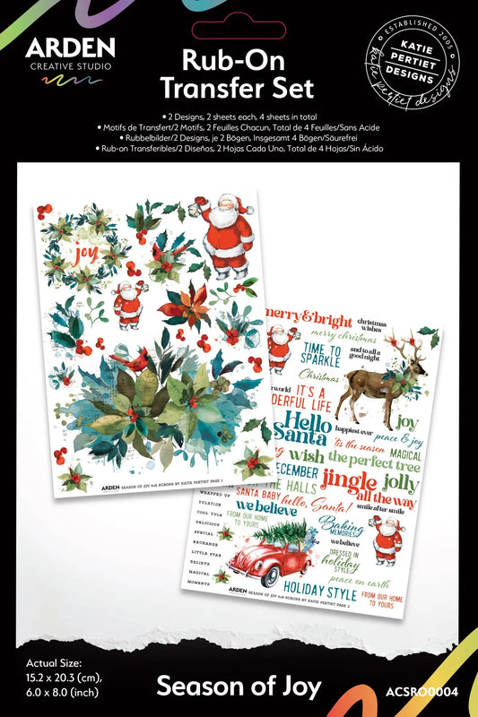 Arden Creaive Studio - Season of Joy - Rub-On Transfer Set