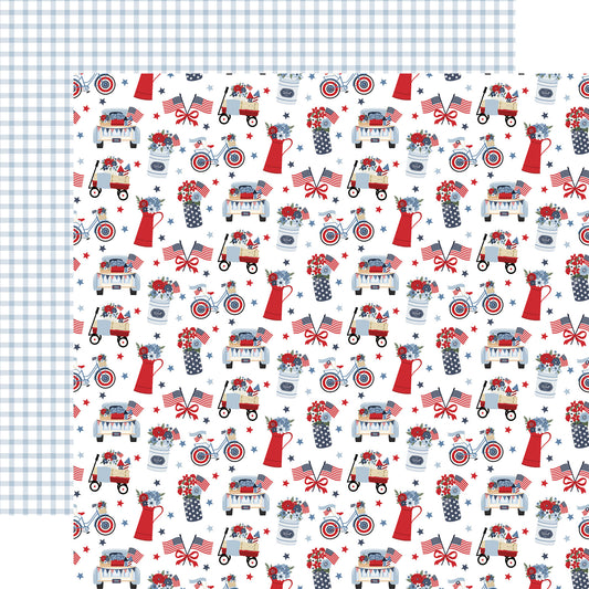 Echo Park - All American Collection - 12 x 12 Double Sided Paper - Celebrate The USA