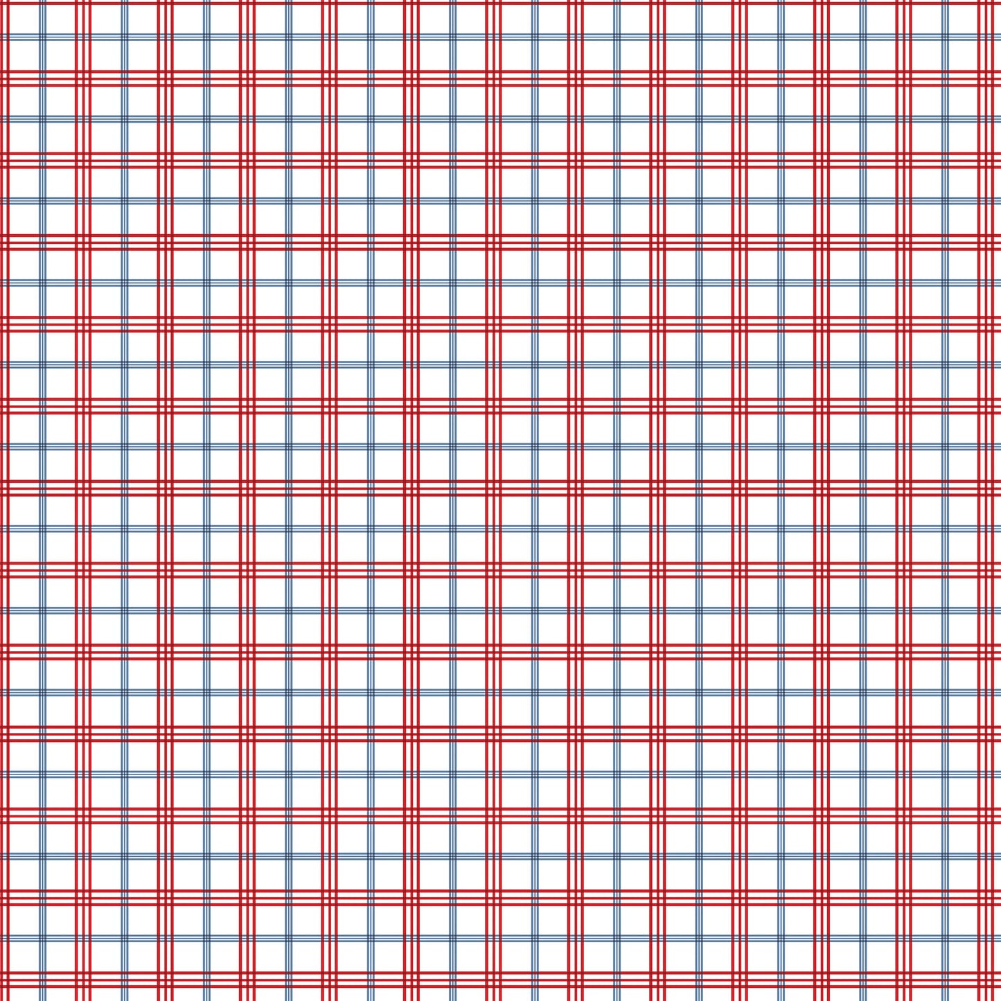 Echo Park - All American Collection - 12 x 12 Double Sided Paper - Patriotic Plaid