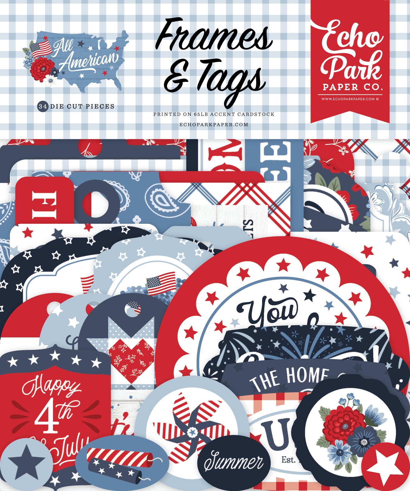 Echo Park - All American Collection - Frames And Tags