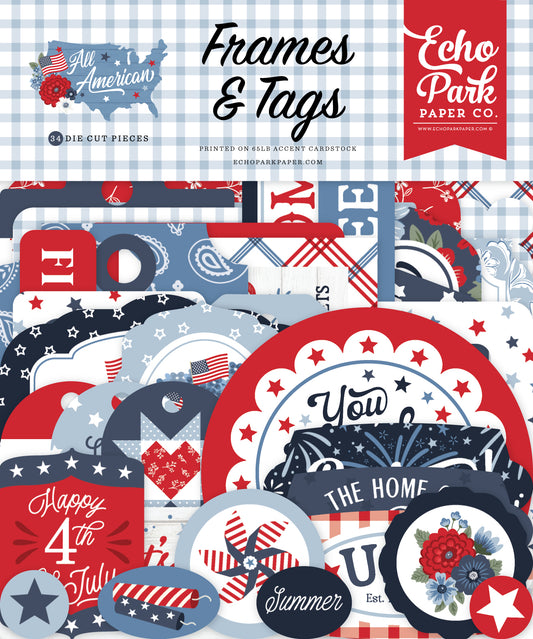 Echo Park - All American Collection - Frames And Tags