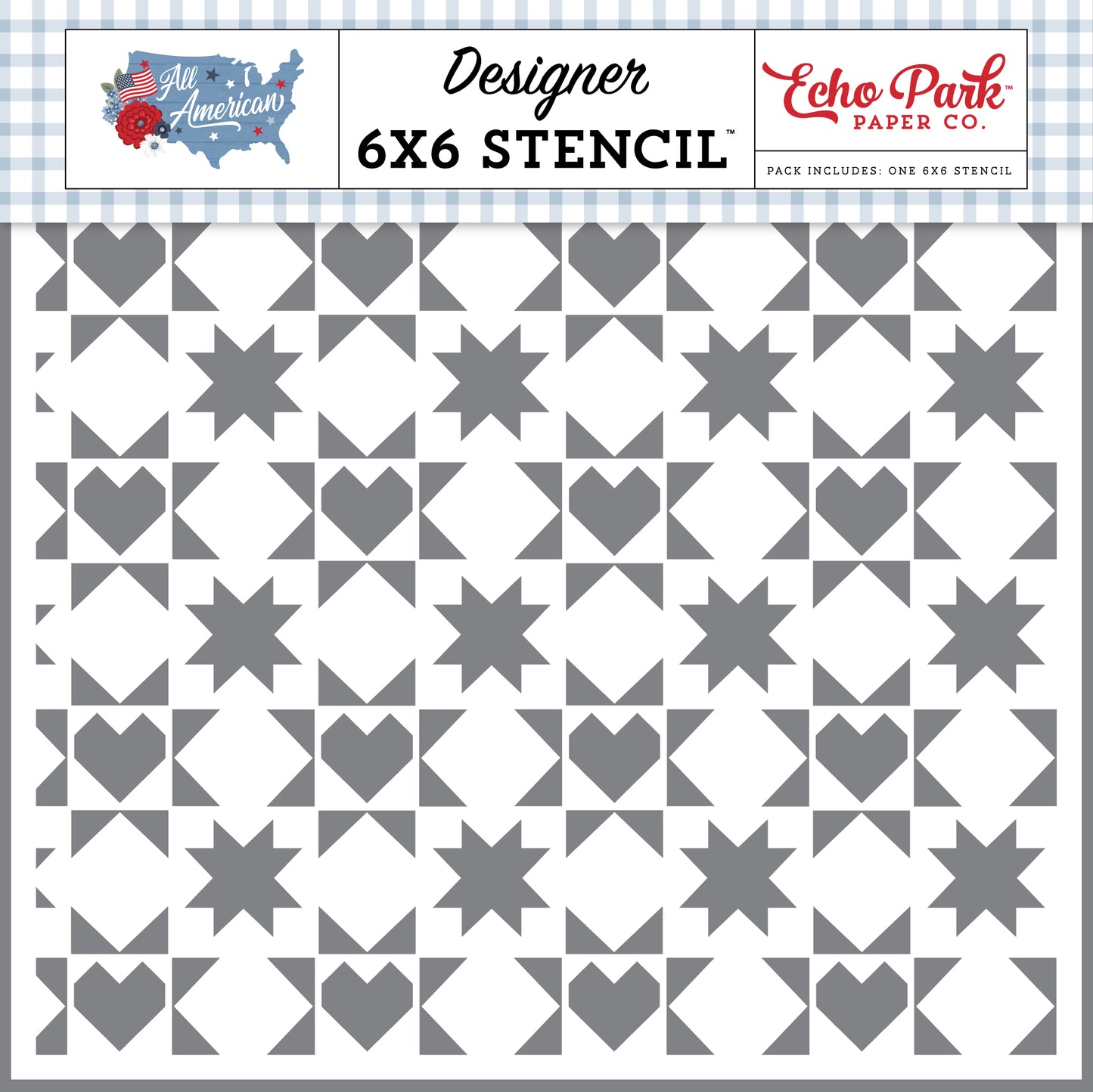 Echo Park - All American Collection - Stencils - Quilted America