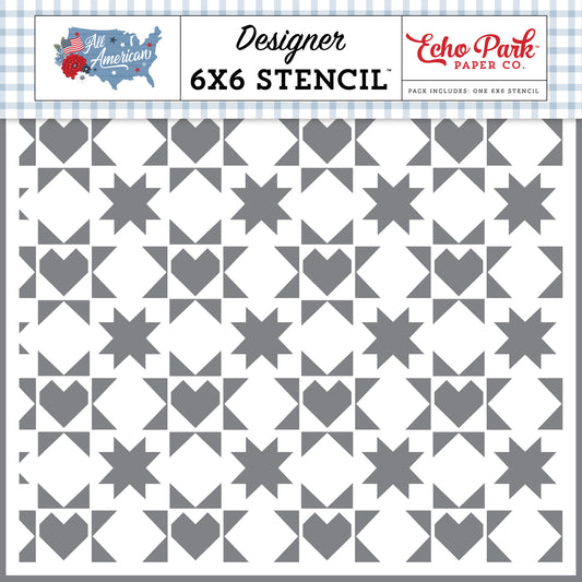 Echo Park - All American Collection - Stencils - Quilted America