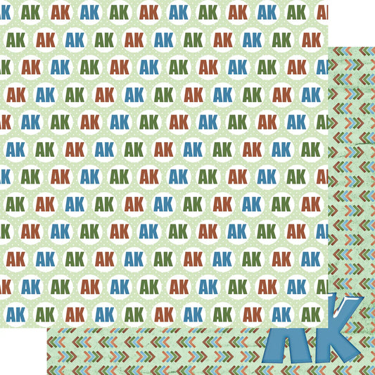 SSC Designs - Alaska Collection - Alaska Arrows - 12 x 12 Double-Sided Scrapbook Paper