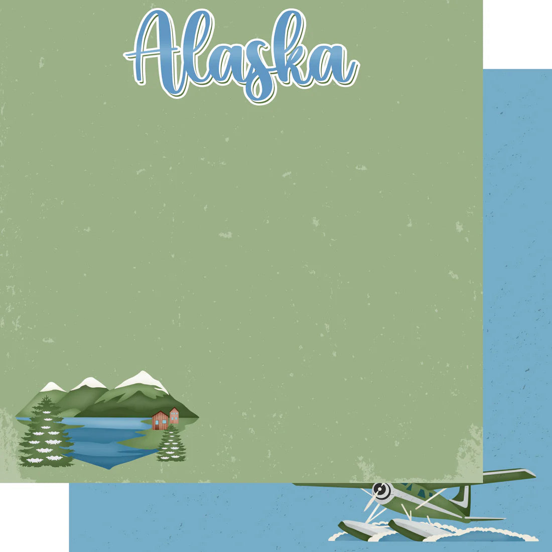 SSC Designs - Alaska Collection - Flightseeing - 12 x 12 Double-Sided Scrapbook Paper