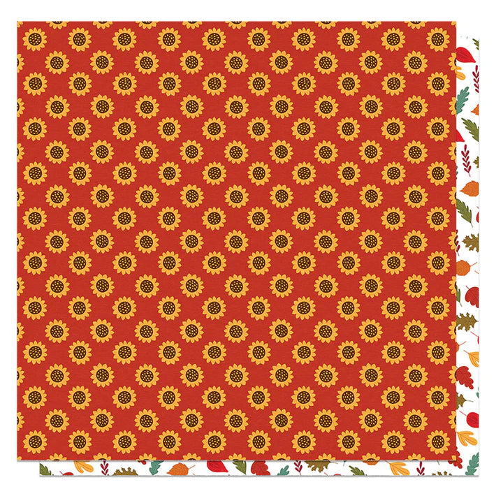 PhotoPlay - Autumn Vibes Collection - 12 x 12 Double-Sided Paper - Happy Sunflowers