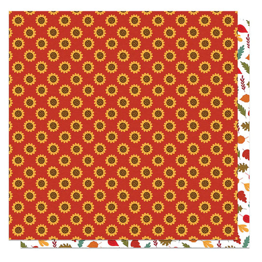 PhotoPlay - Autumn Vibes Collection - 12 x 12 Double-Sided Paper - Happy Sunflowers