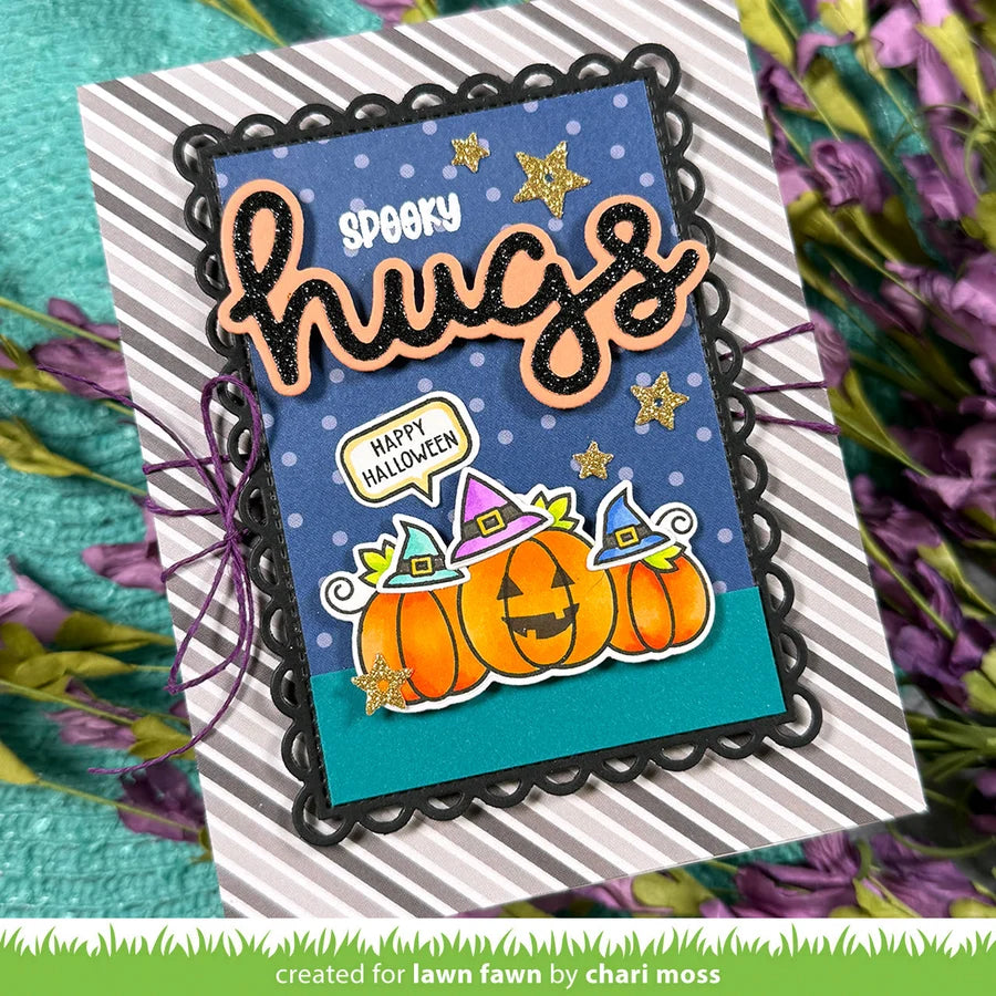 Lawn Fawn - Custom Craft Dies - Scripty Hugs Outline