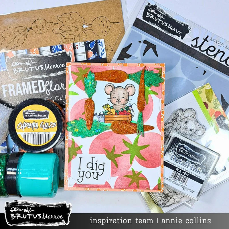 Brutus Monroe - Lasercut Chipboard- Rooted Vegetables