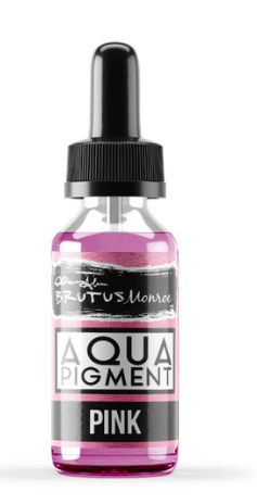 Bottle of Aqua Pigment Pink on a white background