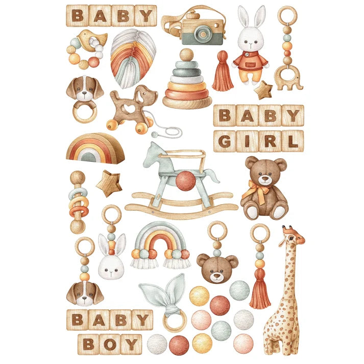 SSC Designs - Oh, Baby! Collection - 12 x 12 Scrapbook Paper And Embellishment Kit