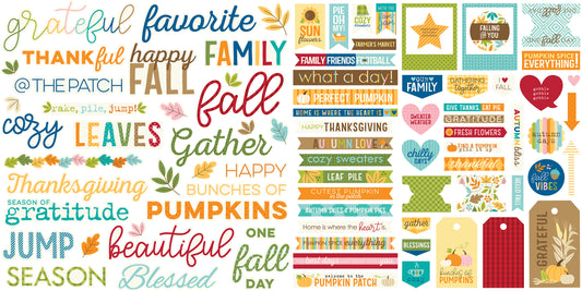 Bella Blvd - One Fall Day Collection - Ephemera - Words