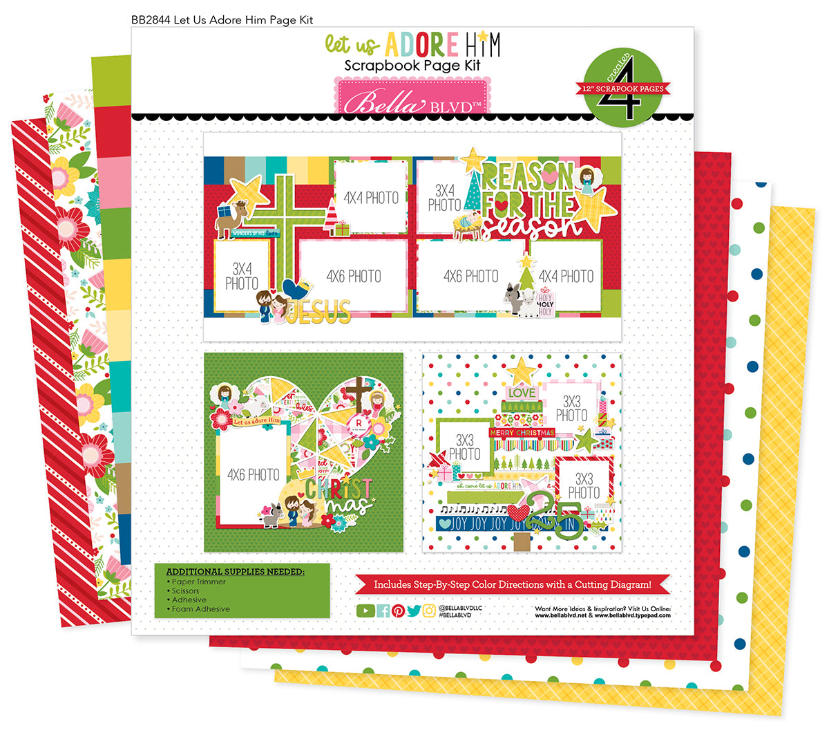 Bella Blvd - Let Us Adore Him Collection - 12 x 12 Page Kit