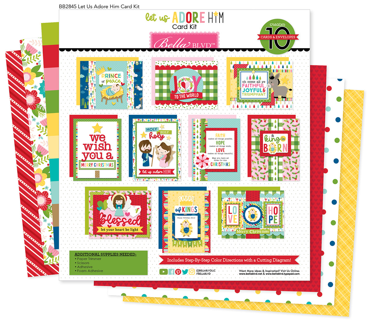 Bella Blvd - Let Us Adore Him Collection - Card Kit
