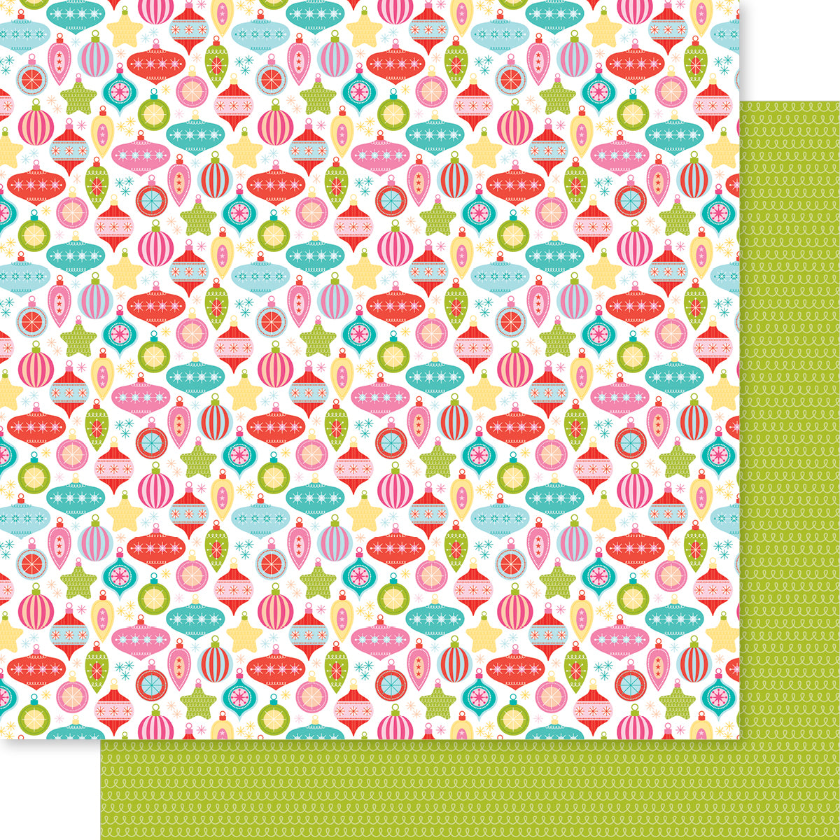 Bella Blvd - Merry Mingle Collection - 12 x 12 Double Sided Cardstock - Ornament Exchange