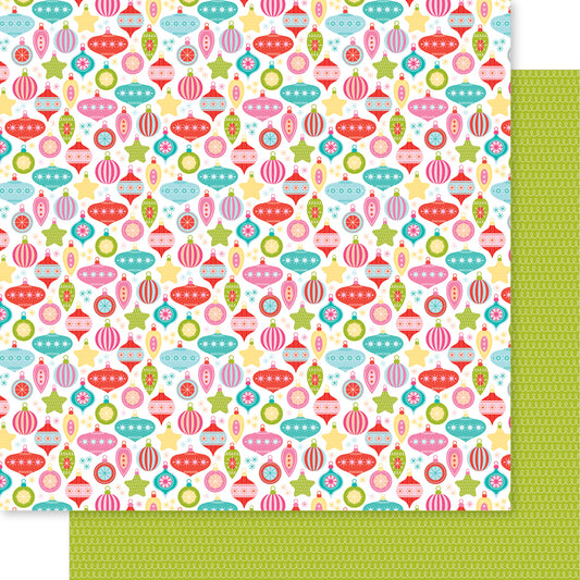 Bella Blvd - Merry Mingle Collection - 12 x 12 Double Sided Cardstock - Ornament Exchange