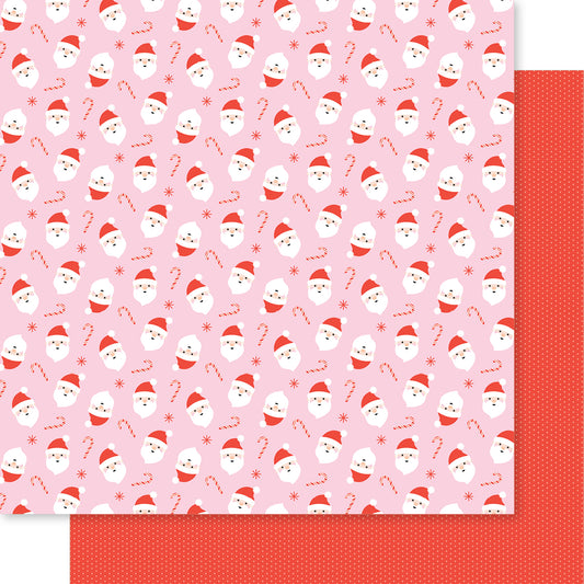 Bella Blvd - Merry Mingle Collection - 12 x 12 Double Sided Cardstock - Santa Season