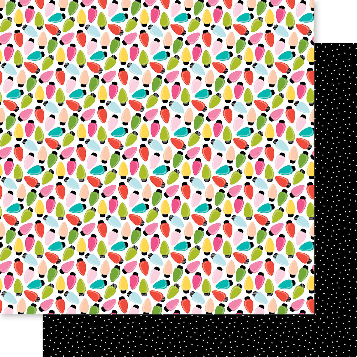 Bella Blvd - Merry Mingle Collection - 12 x 12 Double Sided Cardstock - String The Lights
