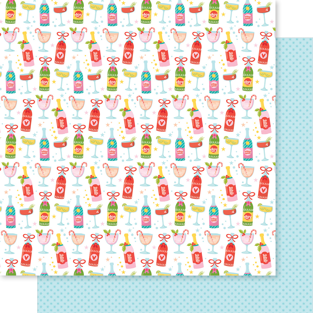 Bella Blvd - Merry Mingle Collection - 12 x 12 Double Sided Cardstock - Making Spirits Bright