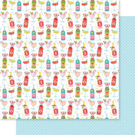 Bella Blvd - Merry Mingle Collection - 12 x 12 Double Sided Cardstock - Making Spirits Bright