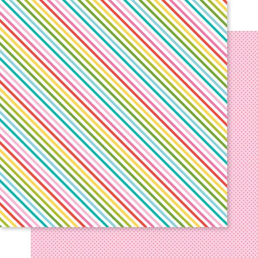 Bella Blvd - Merry Mingle Collection - 12 x 12 Double Sided Cardstock - Colorful Christmas
