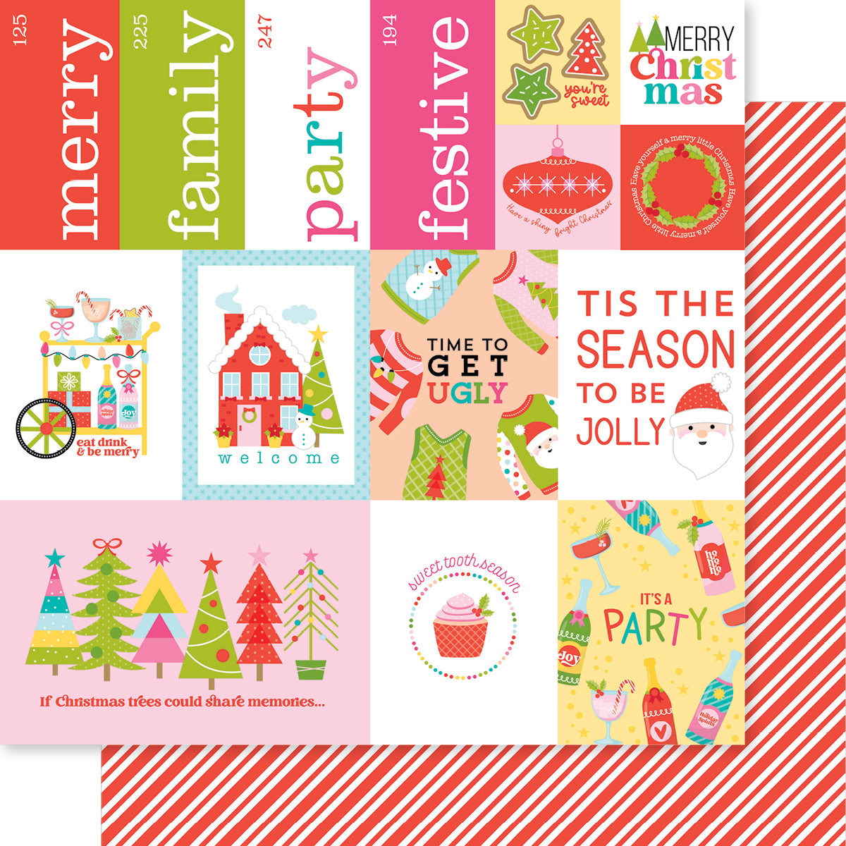 Bella Blvd - Merry Mingle Collection - 12 x 12 Double Sided Cardstock - Merry Mingle Daily Details
