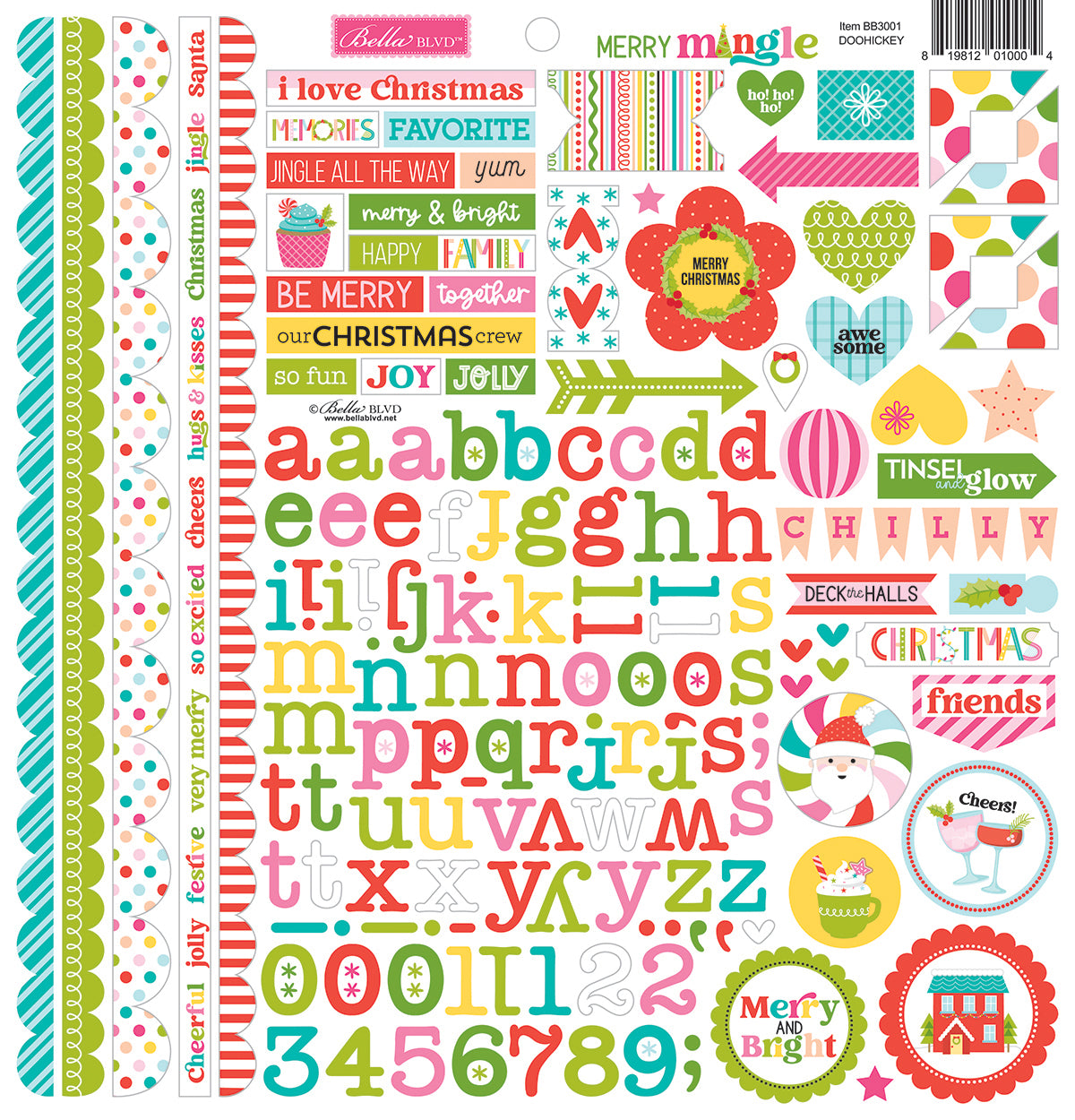 Bella Blvd - Merry Mingle Collection - Cardstock Stickers - Doohickey