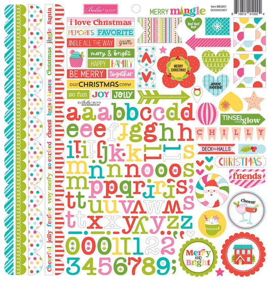 Bella Blvd - Merry Mingle Collection - Cardstock Stickers - Doohickey