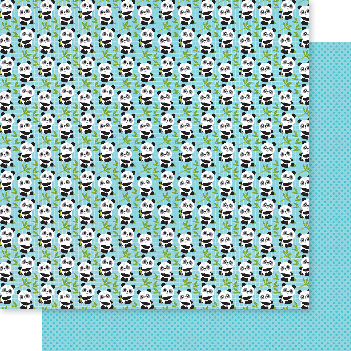 Bella Blvd - Zoo Day Collection - 12 x 12 Double Sided Cardstock - Panda Pals