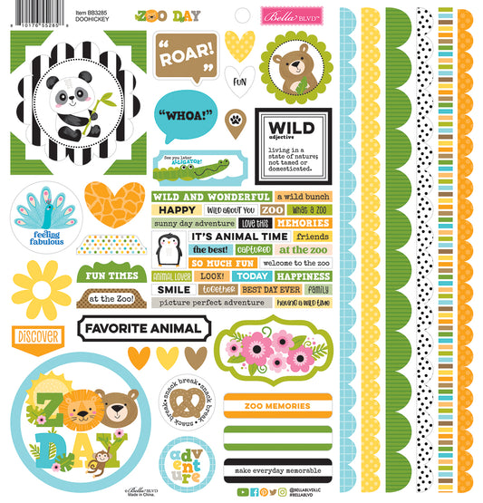 Bella Blvd - Zoo Day Collection - Cardstock Stickers - Zoo Day Doohickey