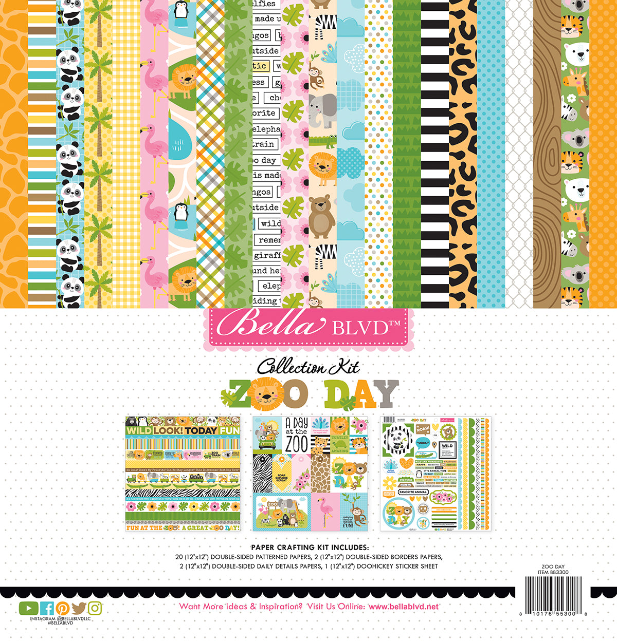 Bella Blvd - Zoo Day Collection - 12 x 12 Collection Kit