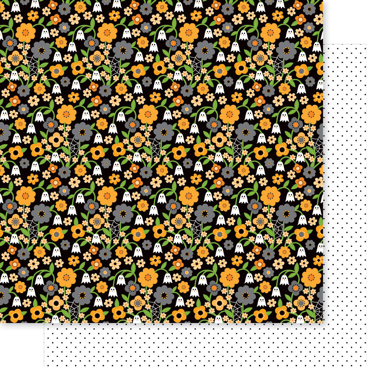 Bella Blvd - Boo To You Collection - 12 x 12 Double-Sided Paper - Ghostly Garden