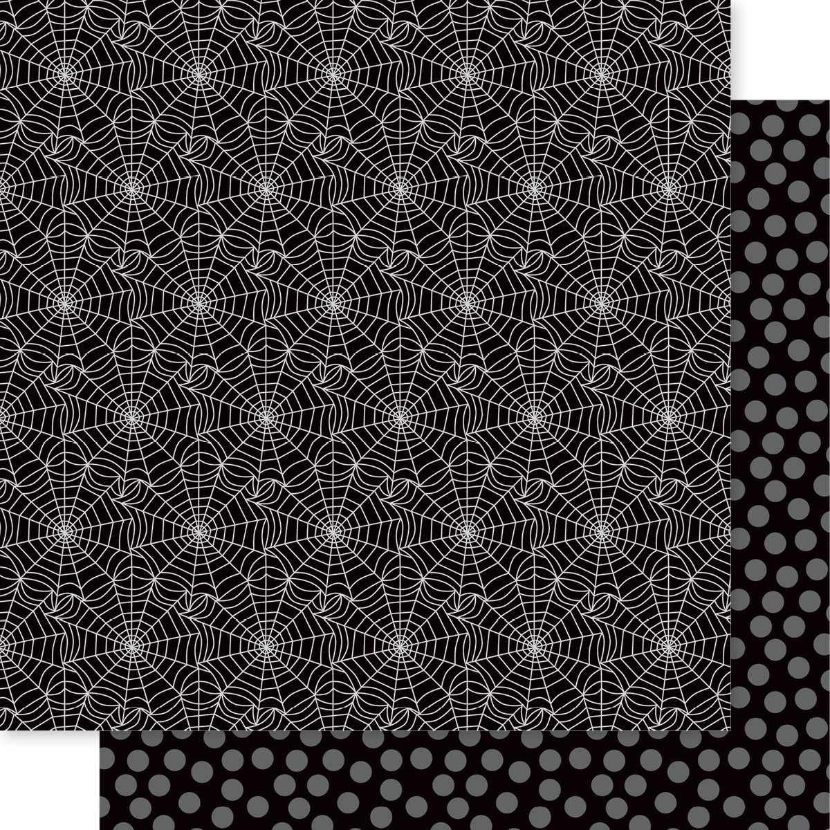 Bella Blvd - Boo To You Collection - 12 x 12 Double-Sided Paper - Webbed Up