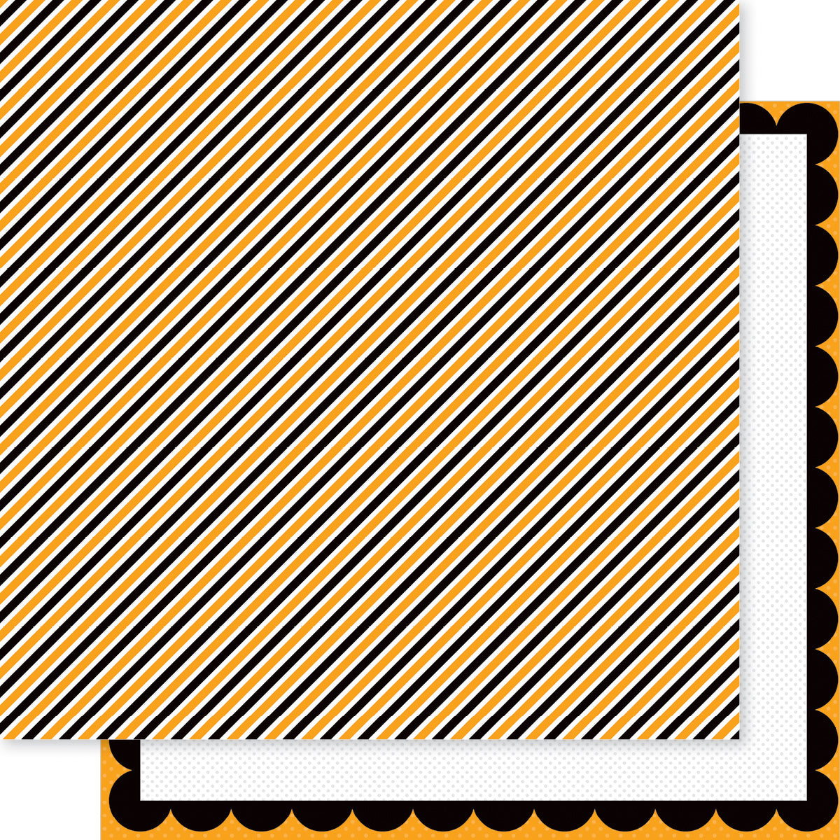 Bella Blvd - Boo To You Collection - 12 x 12 Double-Sided Paper - Spooky Stripes