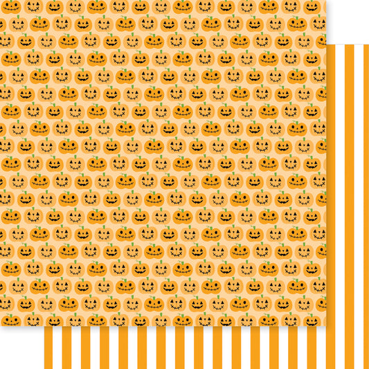 Bella Blvd - Boo To You Collection - 12 x 12 Double-Sided Paper - Happy Jacks