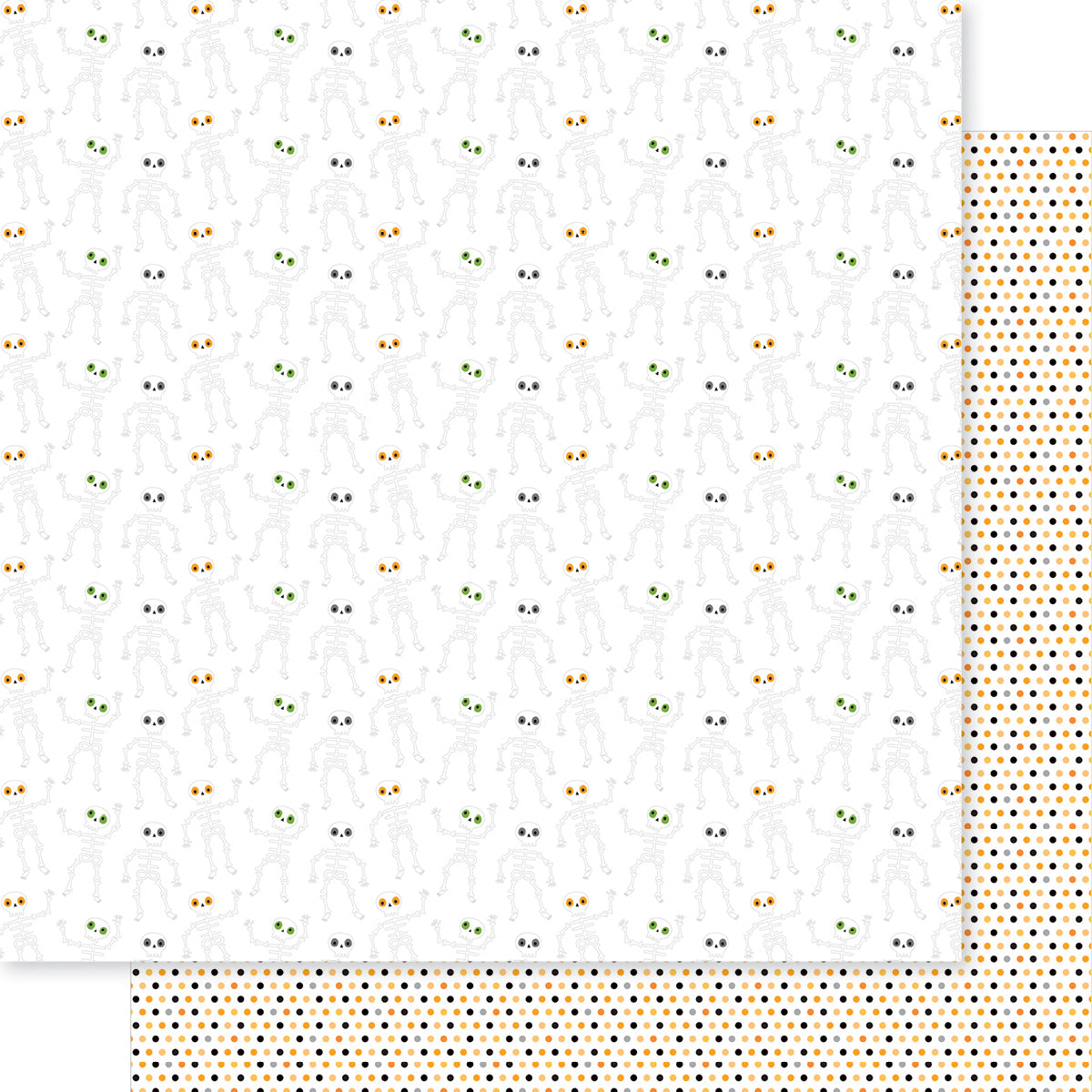 Bella Blvd - Boo To You Collection - 12 x 12 Double-Sided Paper - Boogie Bones