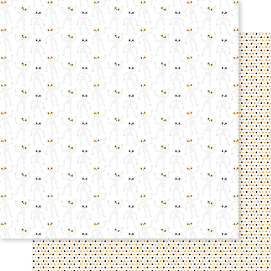 Bella Blvd - Boo To You Collection - 12 x 12 Double-Sided Paper - Boogie Bones