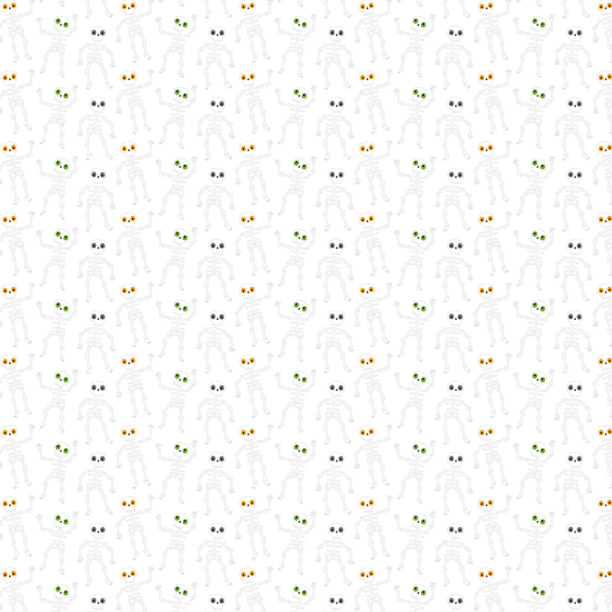 Bella Blvd - Boo To You Collection - 12 x 12 Double-Sided Paper - Boogie Bones