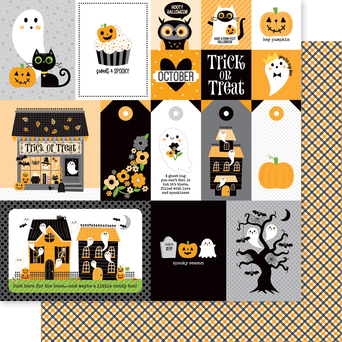 Bella Blvd - Boo To You Collection - 12 x 12 Double-Sided Paper - Boo To You Daily Details