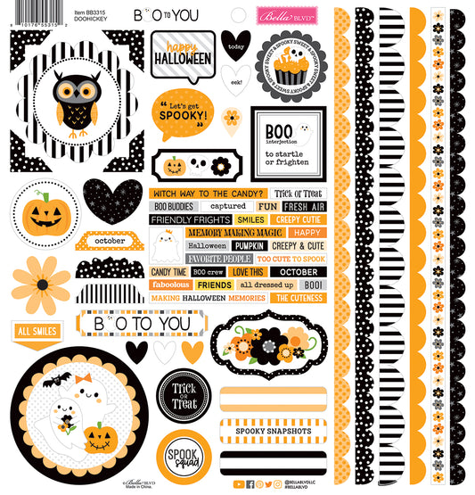 Bella Blvd - Boo To You Collection - Cardstock Stickers - Boo To You Doohickey