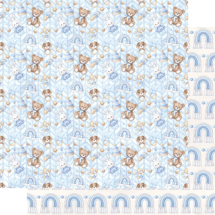 SSC Designs - Oh, Baby Boy! Collection - 12 x 12 Scrapbook Paper And Embellishment Kit