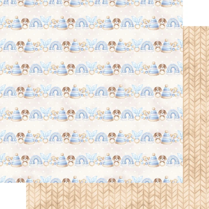SSC Designs - Oh, Baby Boy! Collection - 12 x 12 Scrapbook Paper And Embellishment Kit