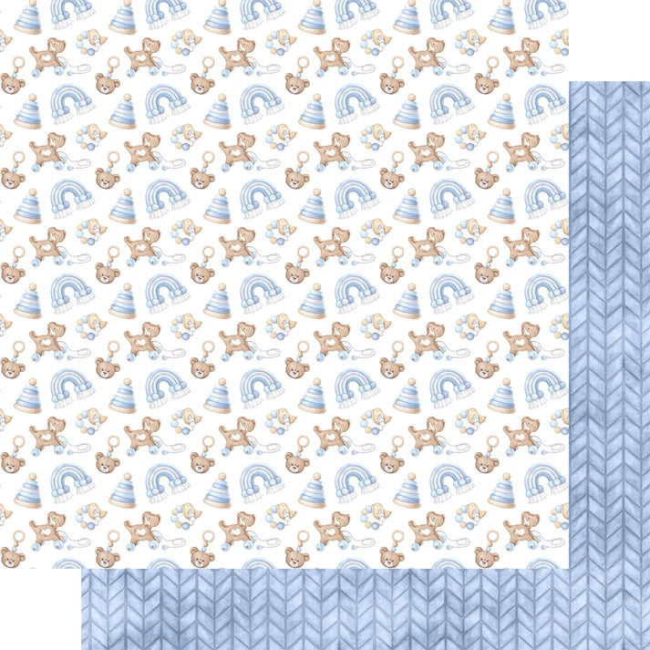 SSC Designs - Oh, Baby Boy! Collection - 12 x 12 Scrapbook Paper And Embellishment Kit