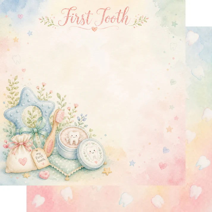 SSC Designs - Baby Firsts Collection - 12 x 12 Scrapbook Paper And Embellishment Kit