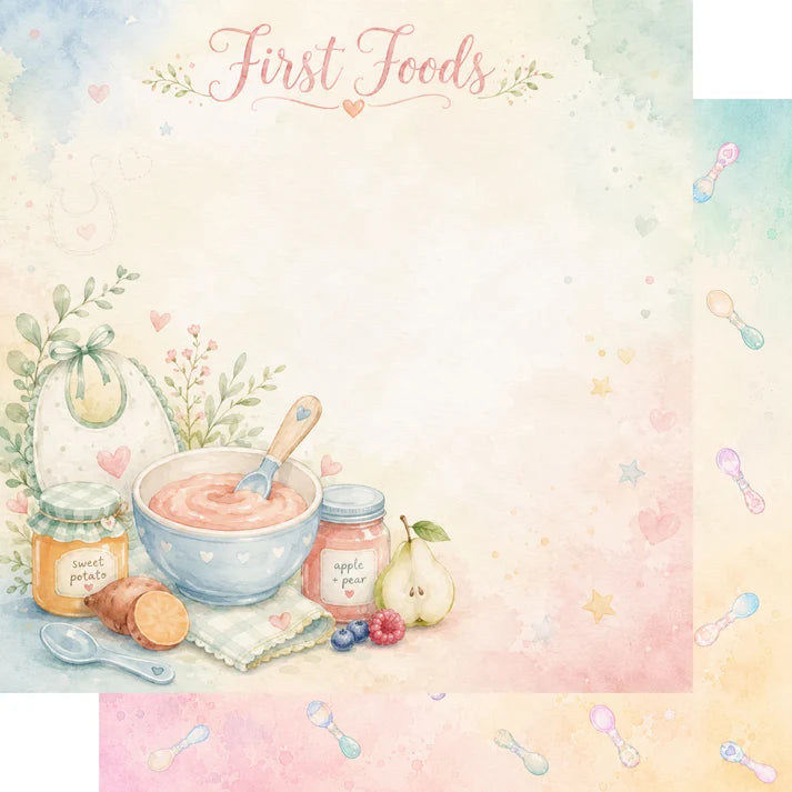 SSC Designs - Baby Firsts Collection - 12 x 12 Scrapbook Paper And Embellishment Kit